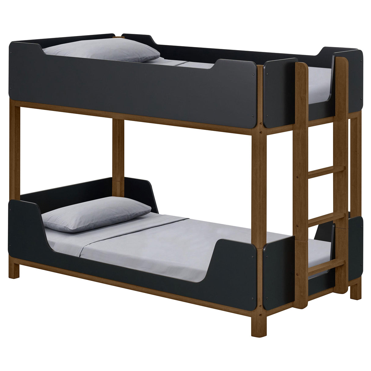 Coaster Furniture Morris 460369 Twin Over Twin Wood Bunk Bed - Black/Walnut IMAGE 6