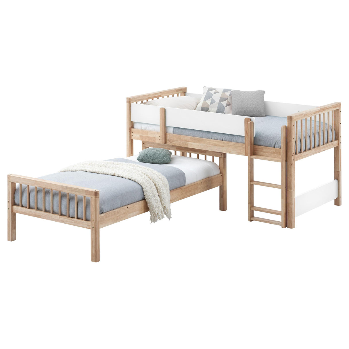 Coaster Furniture Dakota 461171 Wood Twin Over Twin Bunk Bed - Natural IMAGE 3