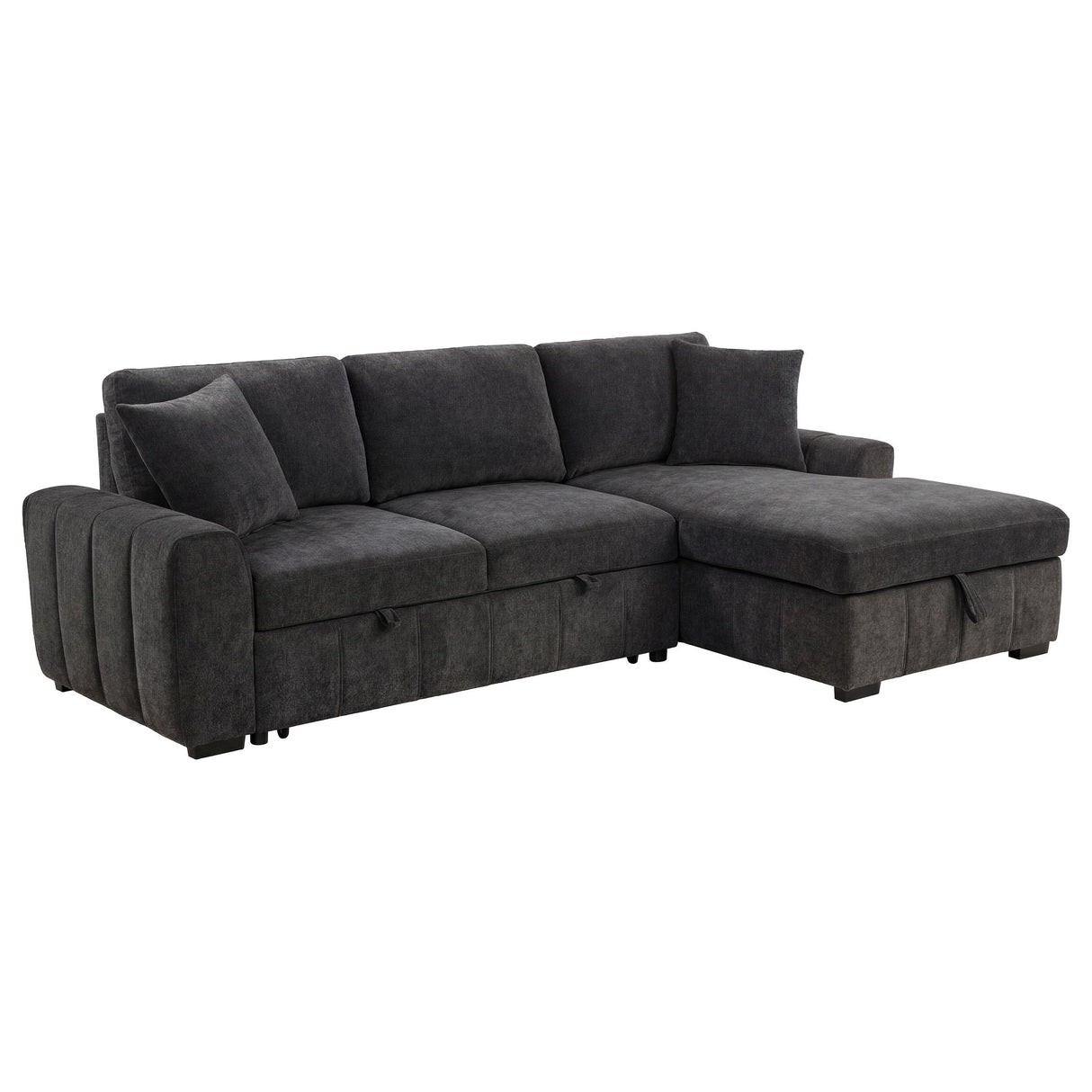 Coaster Furniture Pastrana 500359 Upholstered Sleeper Sectional Sofa RAF Chaise - Grey IMAGE 1