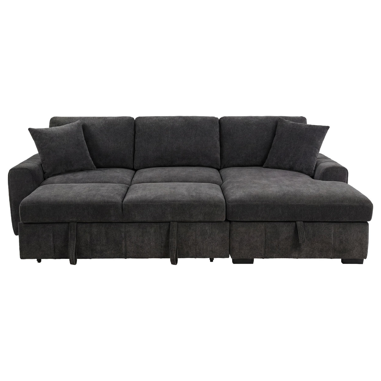 Coaster Furniture Pastrana 500359 Upholstered Sleeper Sectional Sofa RAF Chaise - Grey IMAGE 3
