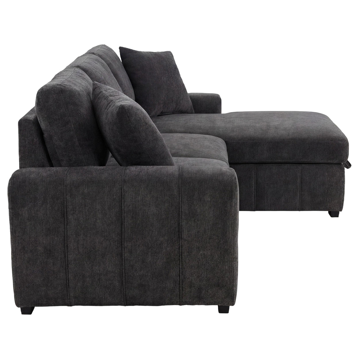 Coaster Furniture Pastrana 500359 Upholstered Sleeper Sectional Sofa RAF Chaise - Grey IMAGE 4