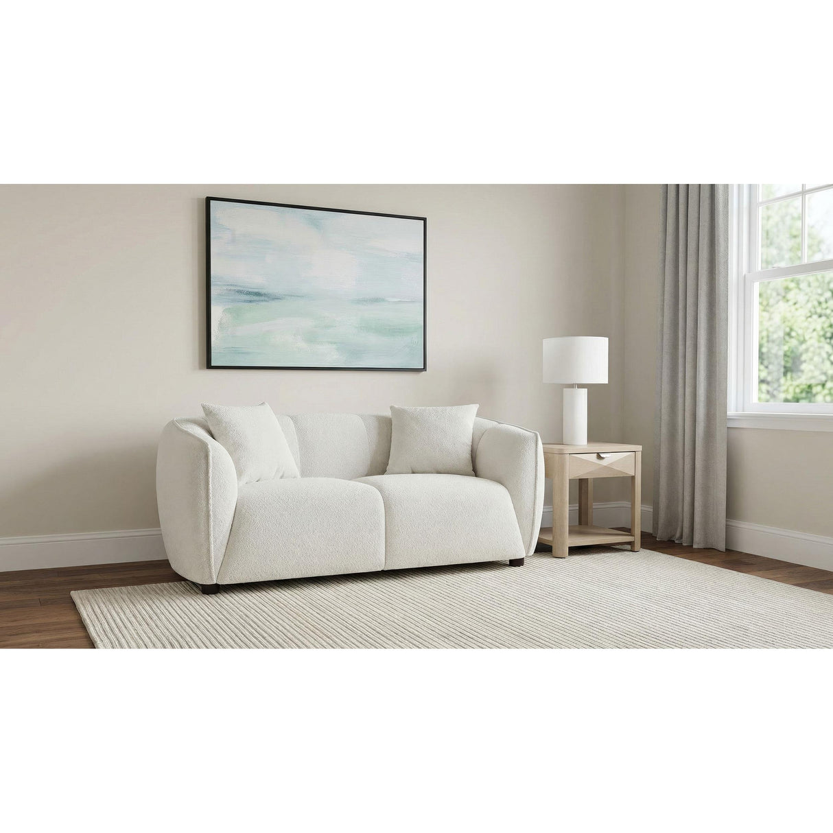 Coaster Furniture Aleisha 503065 Fabric Upholstered Loveseat - Sand IMAGE 2