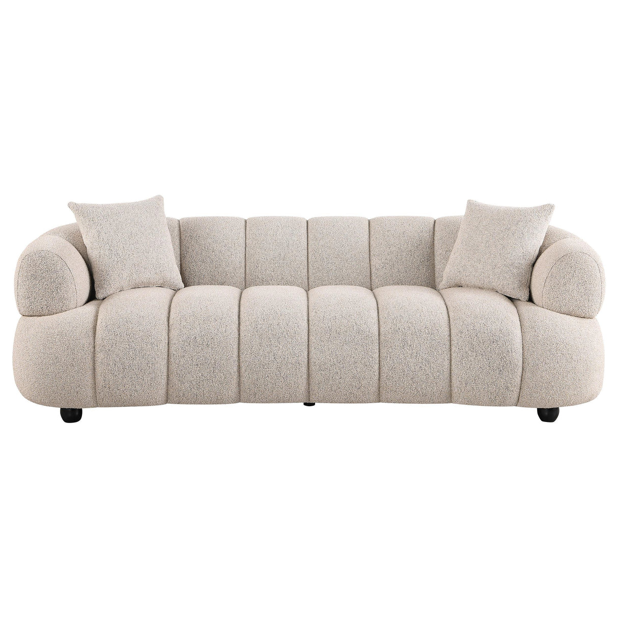 Coaster Furniture Whitney 503721 Contemporary Channel Tufted Woven Fabric Upholstered Sofa IMAGE 8