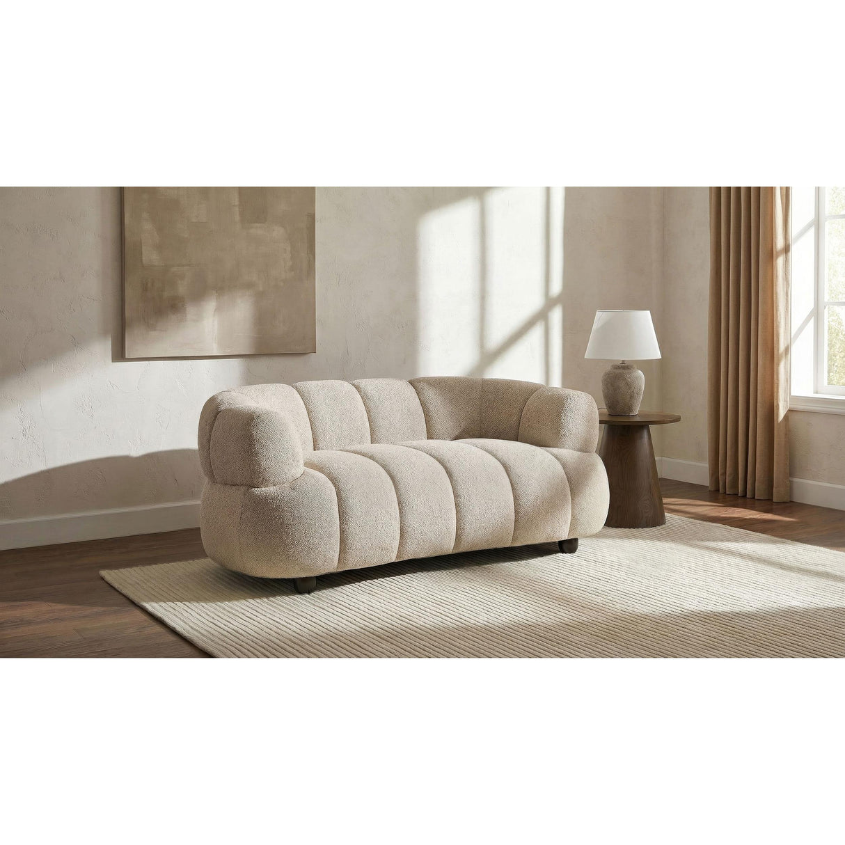 Coaster Furniture Whitney 503722 Contemporary Channel Tufted Woven Fabric Upholstered Loveseat IMAGE 9