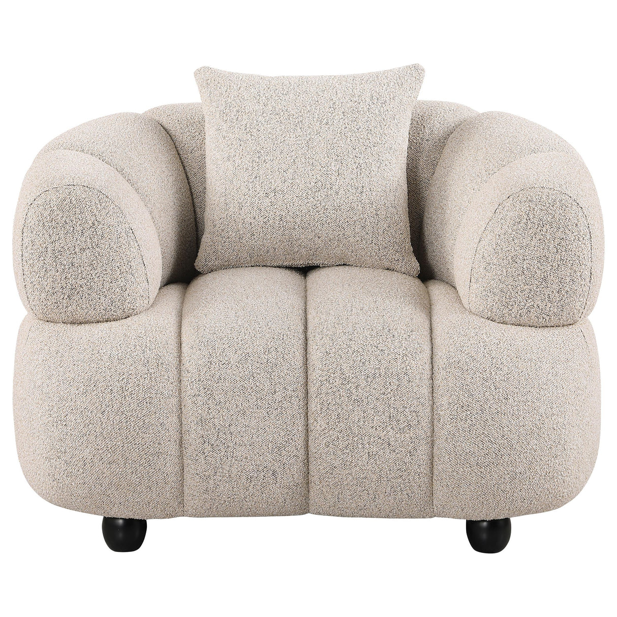 Coaster Furniture Whitney 503723 Contemporary Channel Tufted Woven Fabric Upholstered Accent Chair IMAGE 8