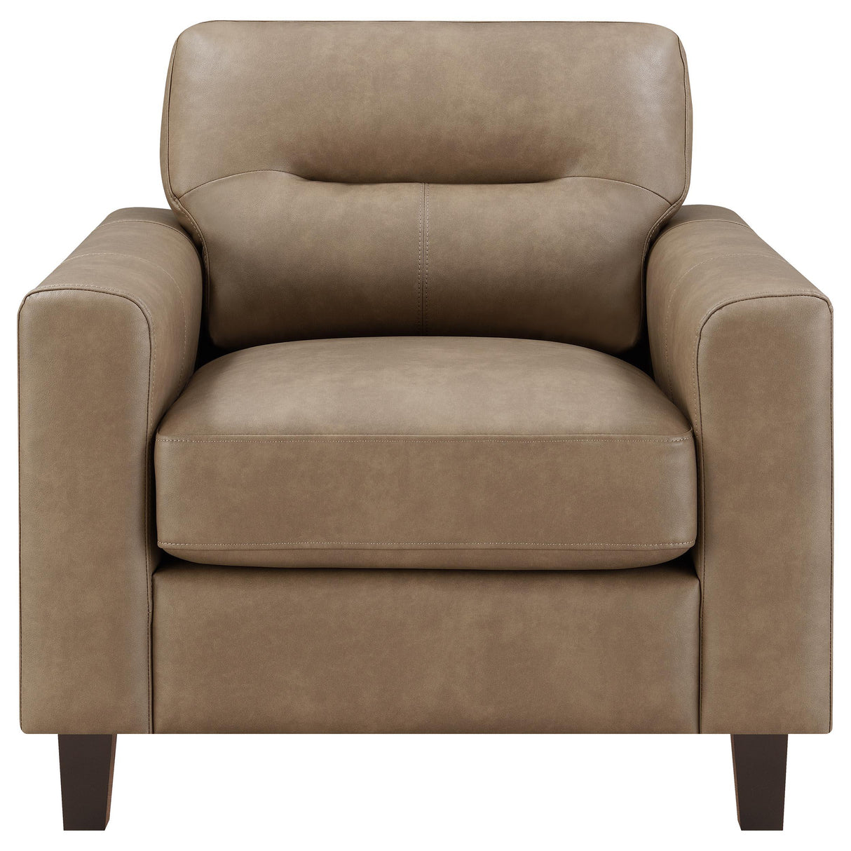 Coaster Furniture Scotland 504669 Faux Leather Upholstered Track Arm Chair - Brown IMAGE 7