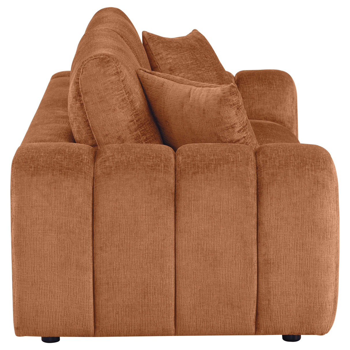 Coaster Furniture Burnett 504951 Chenille Upholstered Wide Arm Sofa - Burnt Orange IMAGE 12