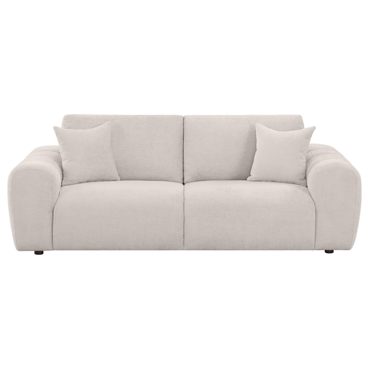 Coaster Furniture Burnett 504955 Chenille Upholstered Wide Arm Sofa - Ivory IMAGE 8
