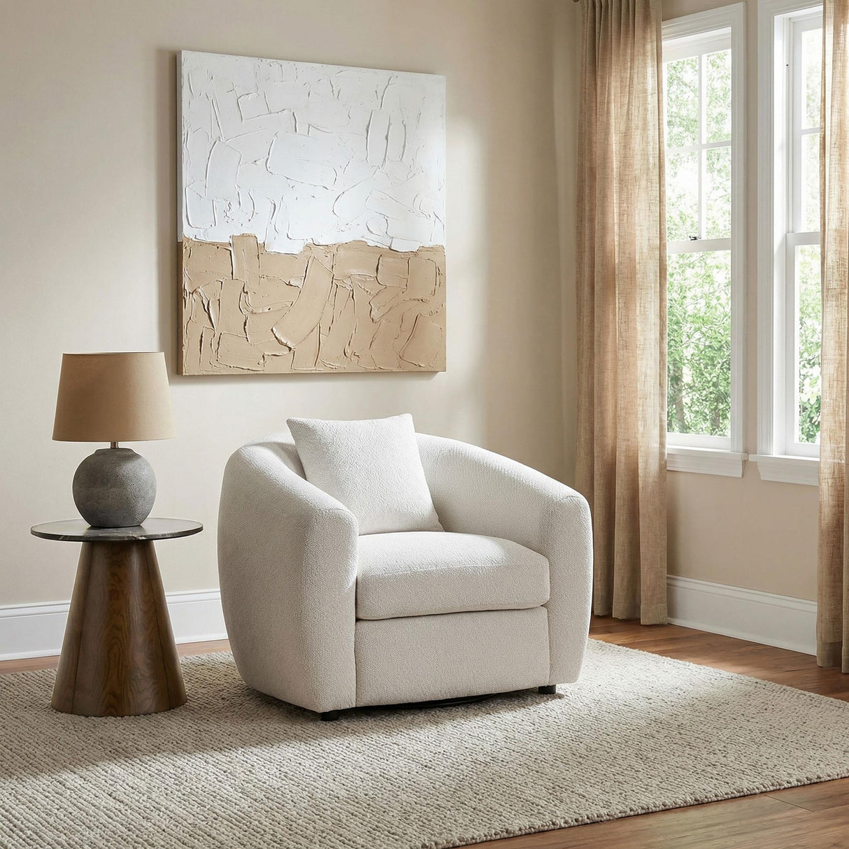 Coaster Furniture Isabella 504973 Fabric Upholstered Accent Chair - Sand IMAGE 5