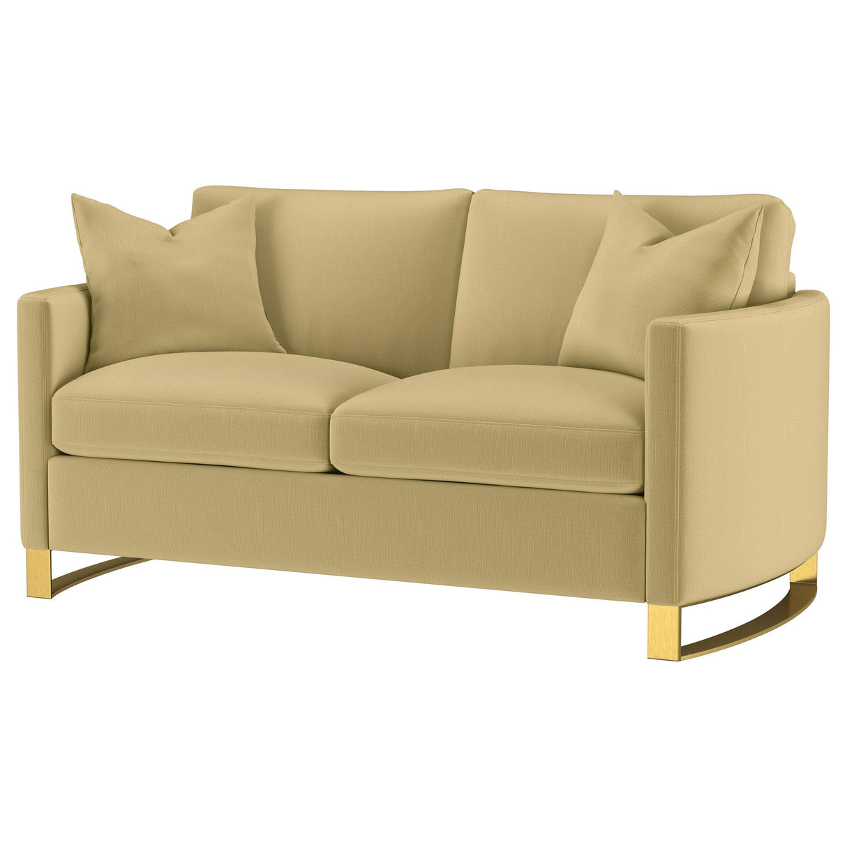 Coaster Furniture Corliss 508825 Upholstered Curved Track Arm Loveseat - Camel IMAGE 10