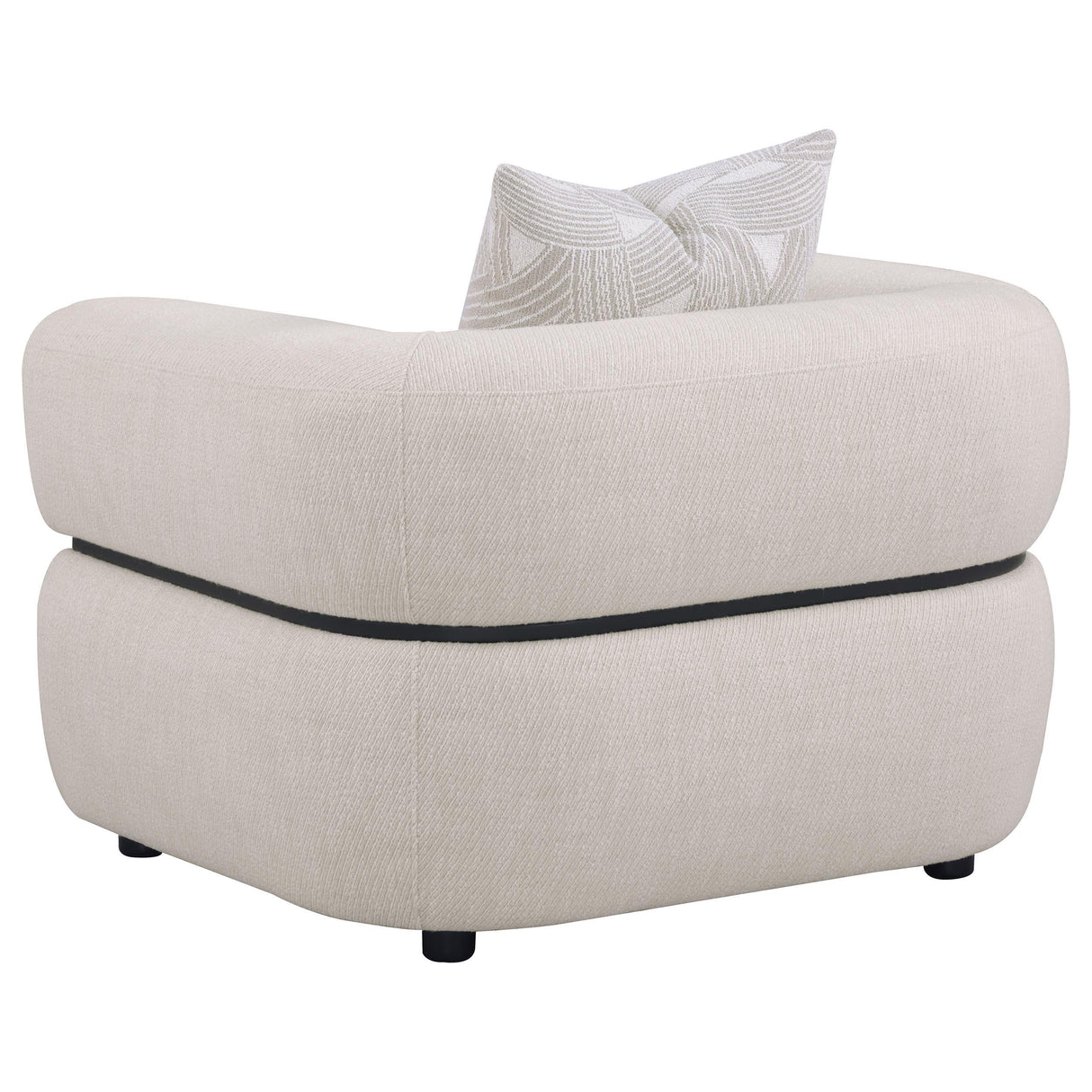 Coaster Furniture Jeanette 508963 Fabric Upholstered Round Arm Accent Chair - Beige IMAGE 3