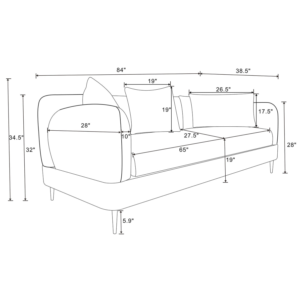 Coaster Furniture Jade 509411 Chenille Upholstered Sculpted Track Arm Sofa - Latte IMAGE 15