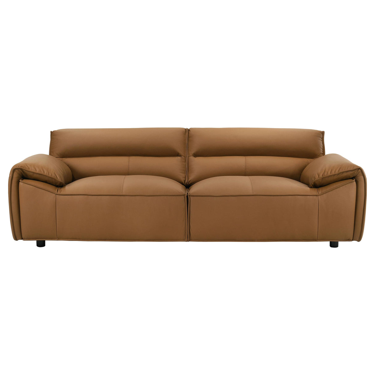 Coaster Furniture Buxton 509501 Top Grain Leather Upholstered Sofa - Orange IMAGE 7