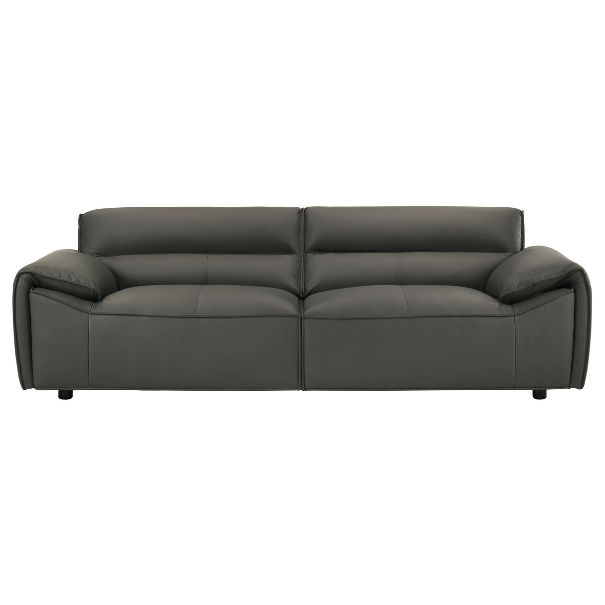 Coaster Furniture Buxton 509504 Top Grain Leather Upholstered Sofa - Graphite IMAGE 7