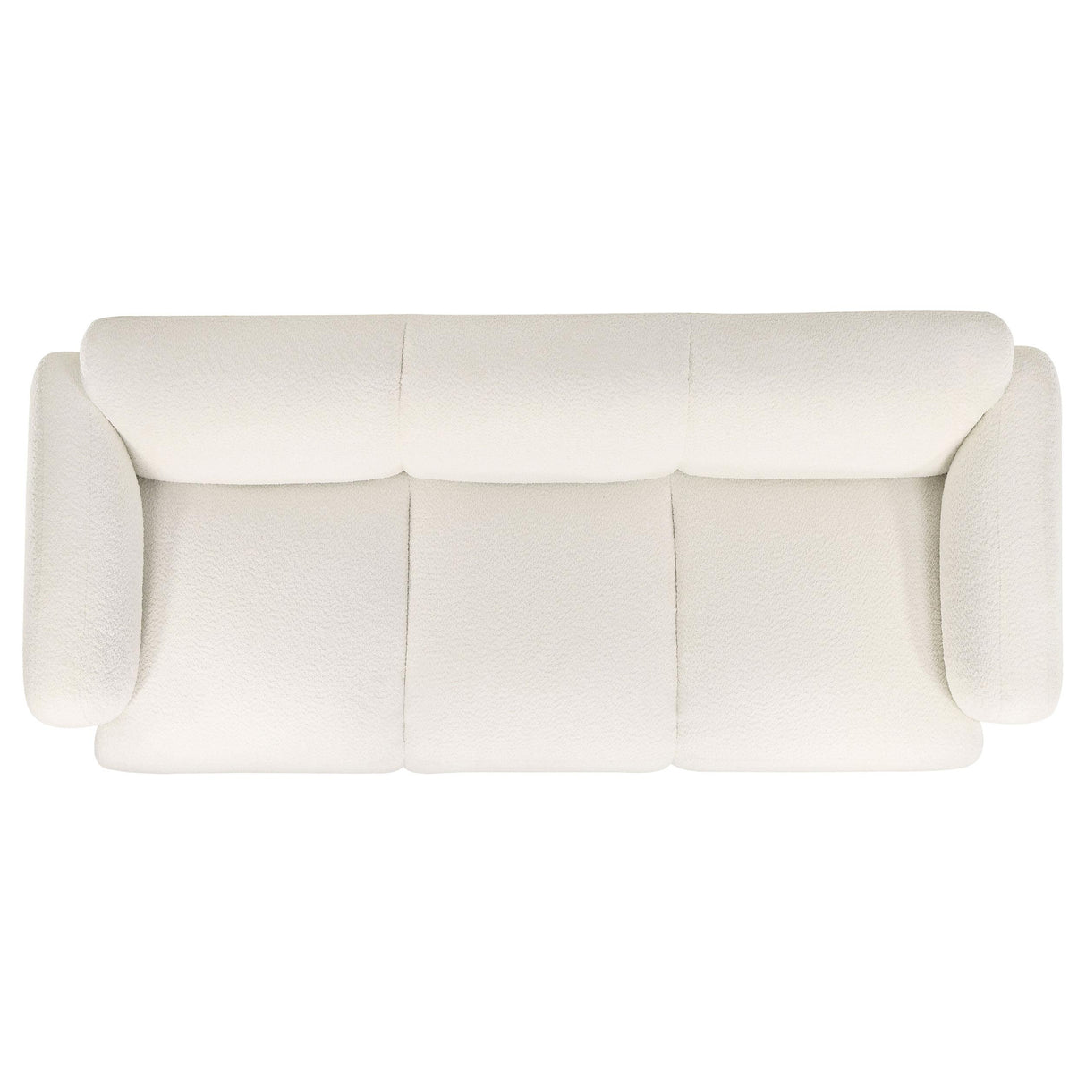 Coaster Furniture Dorset 509811 Fabric Upholstered Round Track Arm Sofa - White IMAGE 5