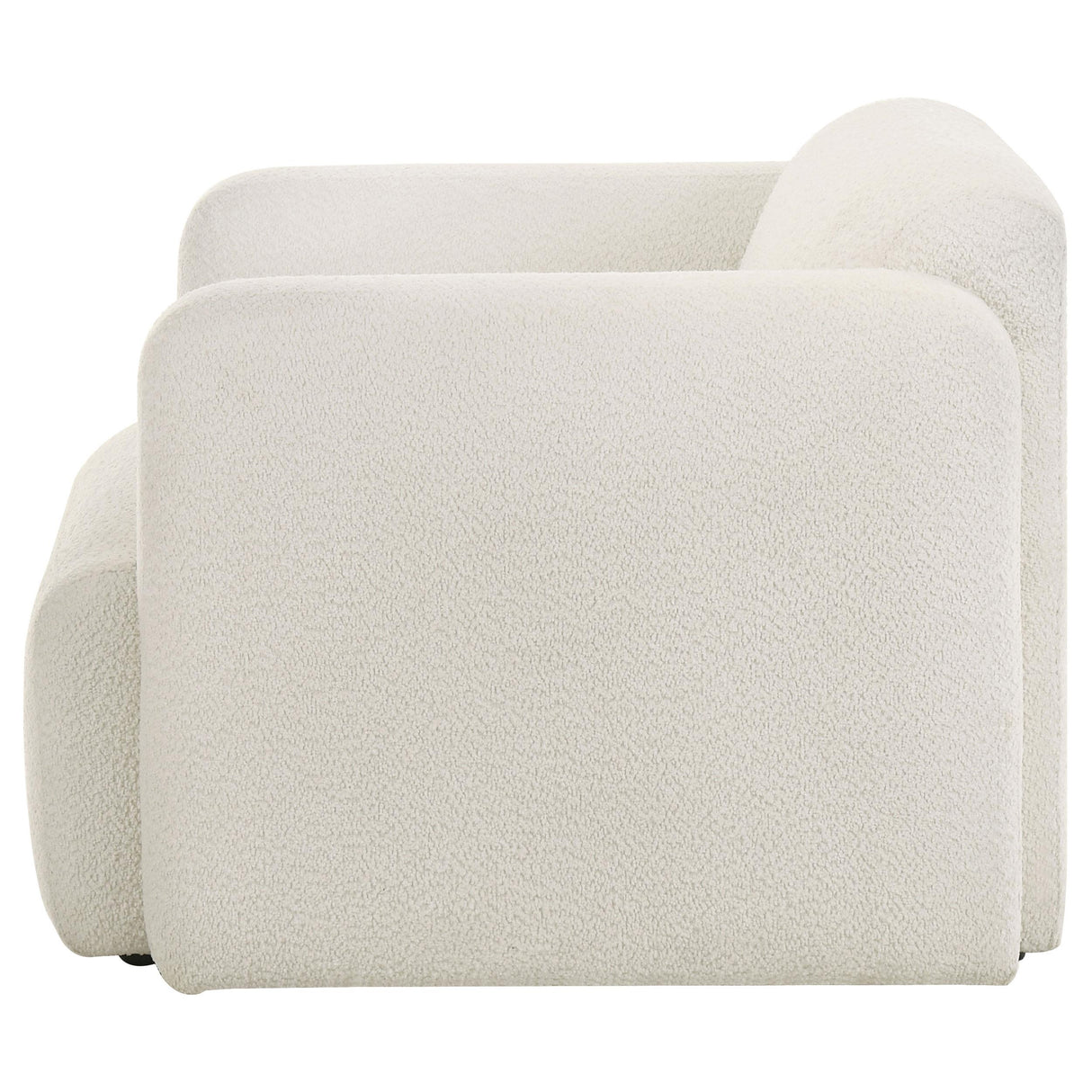 Coaster Furniture Dorset 509813 Fabric Upholstered Round Track Arm Accent Chair - White IMAGE 2