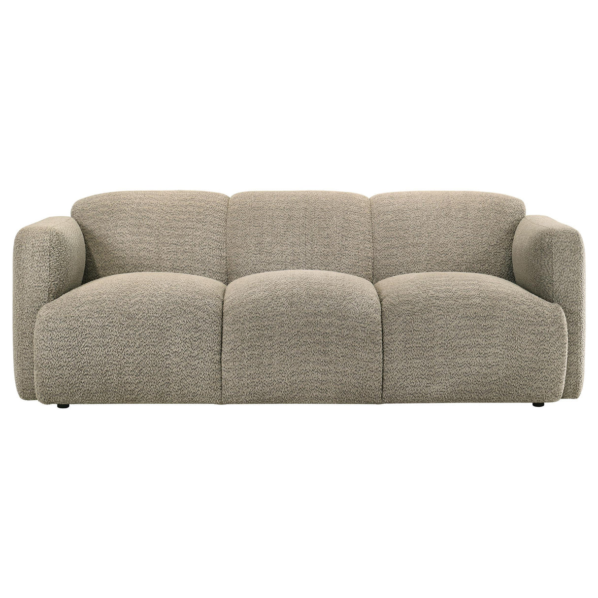 Coaster Furniture Dorset 509814 Fabric Upholstered Round Track Arm Sofa - Brown IMAGE 7