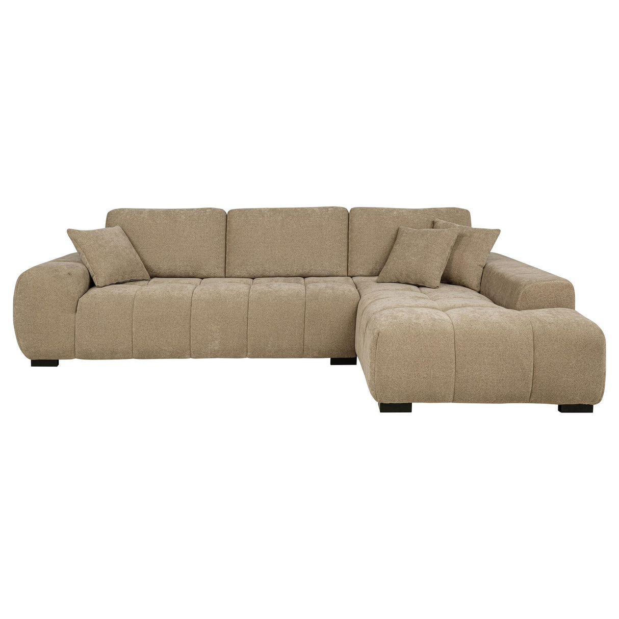 Coaster Furniture Octavia 509961 Upholstered Sectional Chaise Sofa - Camel IMAGE 6