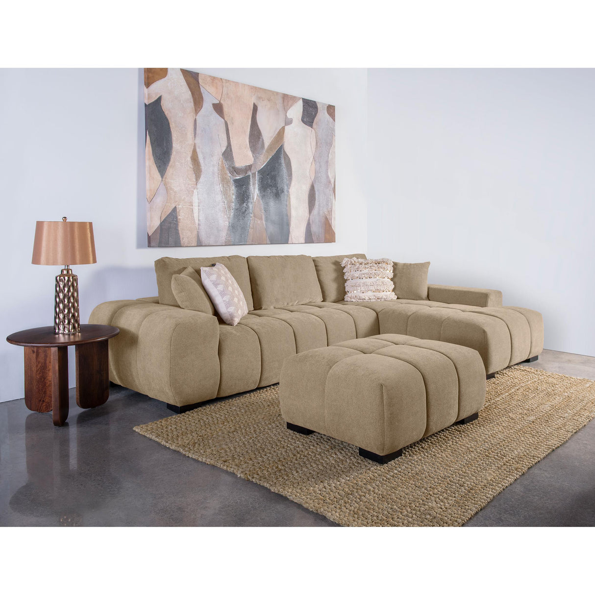 Coaster Furniture Octavia 509961 Upholstered Sectional Chaise Sofa - Camel IMAGE 8