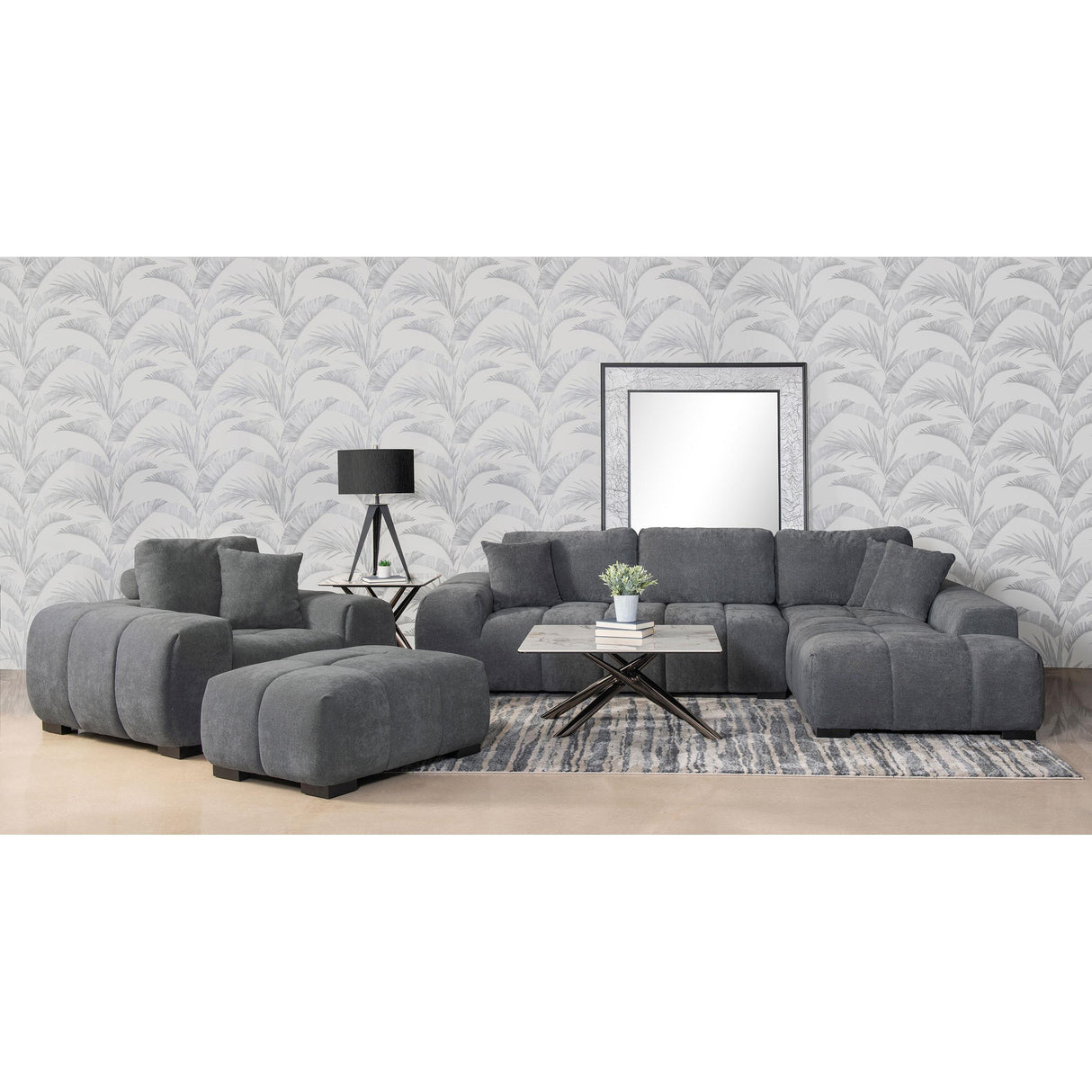 Coaster Furniture Octavia 509967 Upholstered Track Arm Accent Chair - Charcoal Grey IMAGE 8