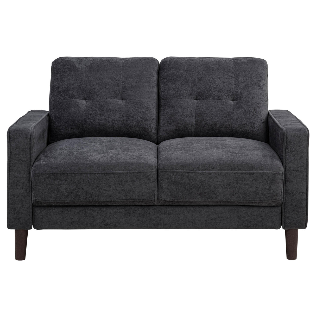 Coaster Furniture Bowen II 509982 Fabric Upholstered Track Arm Loveseat - Steel Grey IMAGE 5
