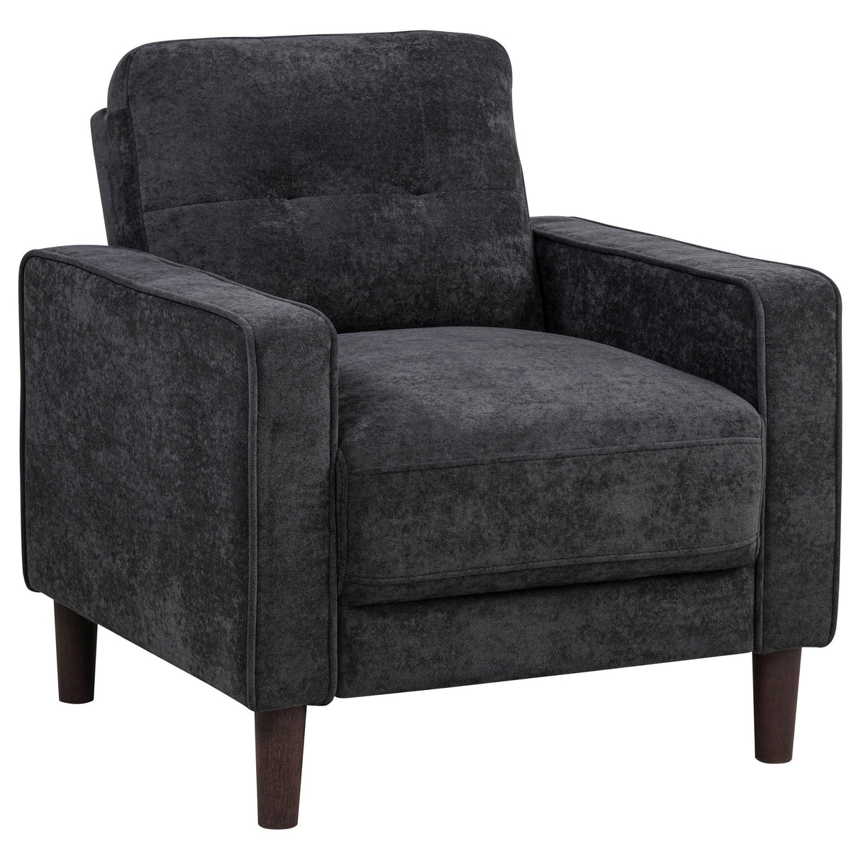 Coaster Furniture Bowen II 509983 Fabric Upholstered Track Arm Chair - Steel Grey IMAGE 1