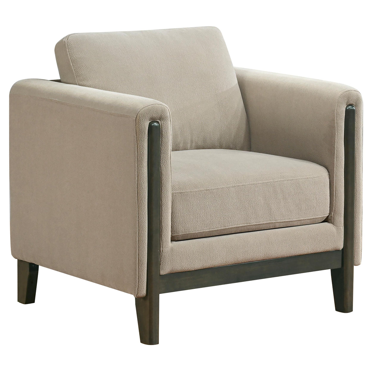 Coaster Furniture Islington 511103 Fabric Upholstered Panel Arm Accent Chair - Taupe IMAGE 1