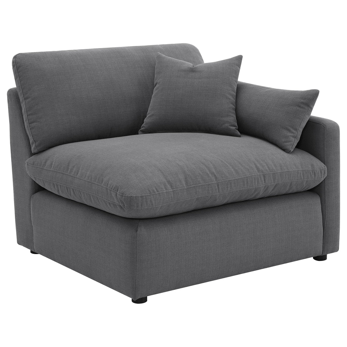 Coaster Furniture Hobson 551455-SETA 5-piece Upholstered Modular Sectional Sofa - Charcoal IMAGE 5