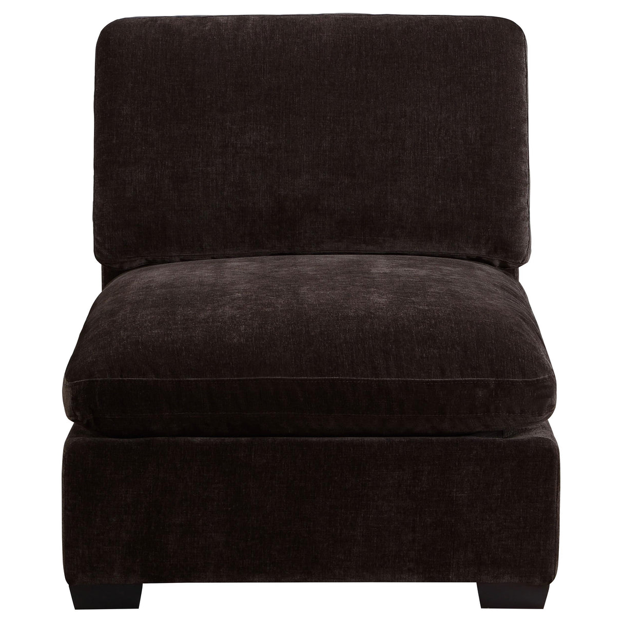 Coaster Furniture Lakeview 551464 Upholstered Armless Chair - Dark Chocolate IMAGE 7