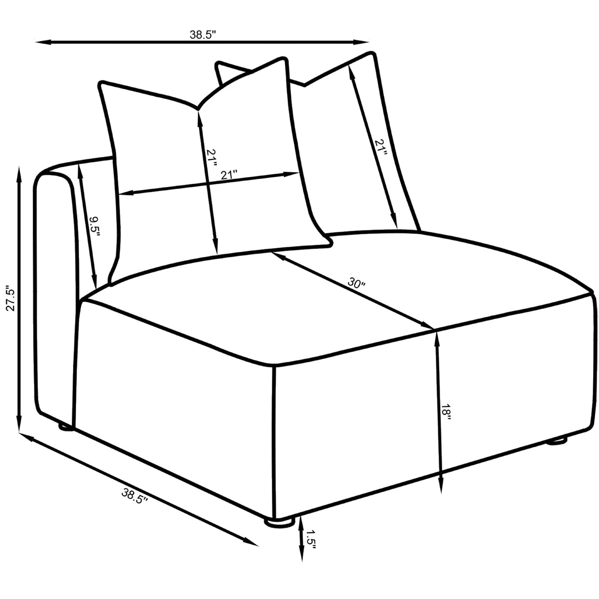 Coaster Furniture Jennifer 551591 Upholstered Armless Chair - Terracotta IMAGE 18