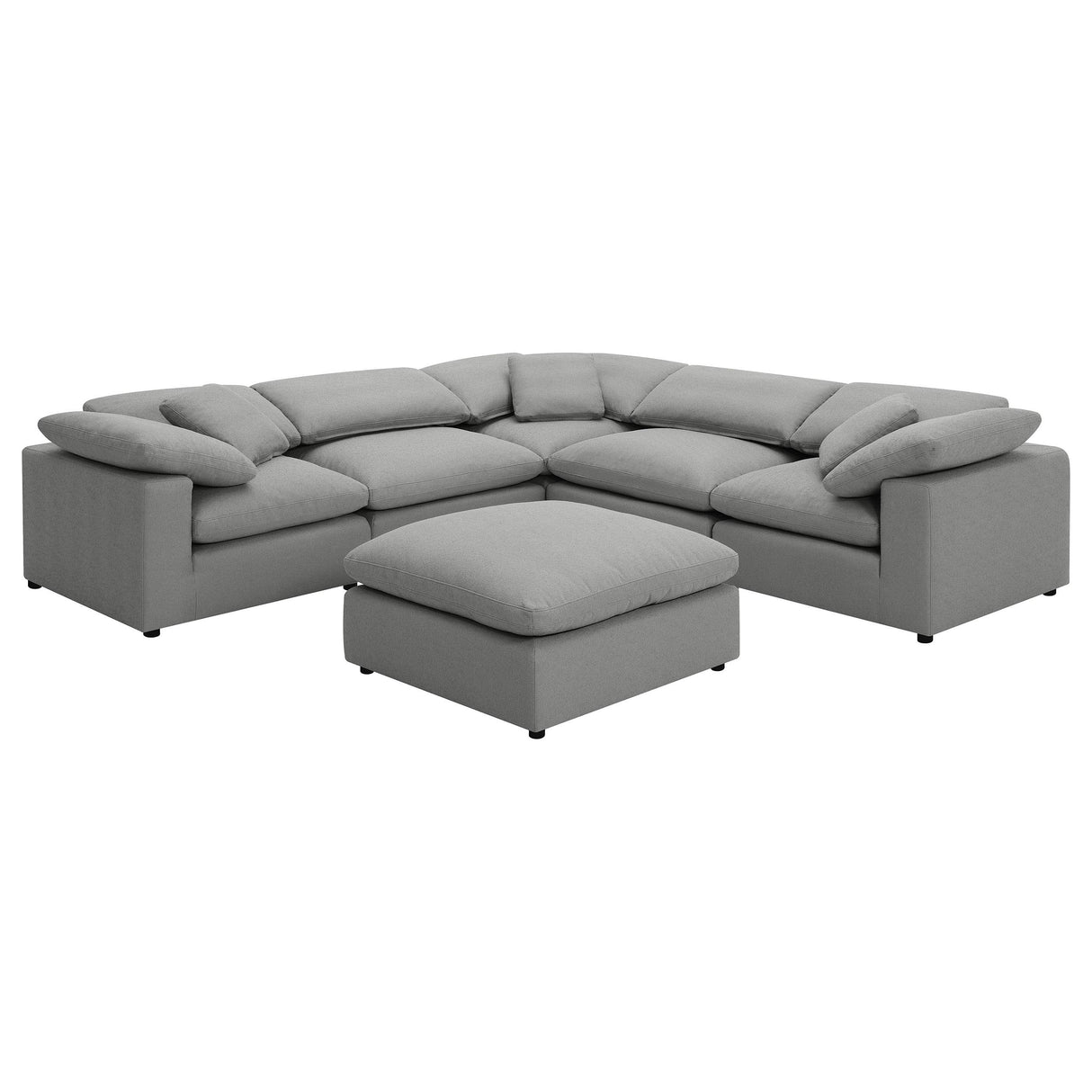 Coaster Furniture Raleigh 551754 Boucle Upholstered Armless Chair - Grey IMAGE 12