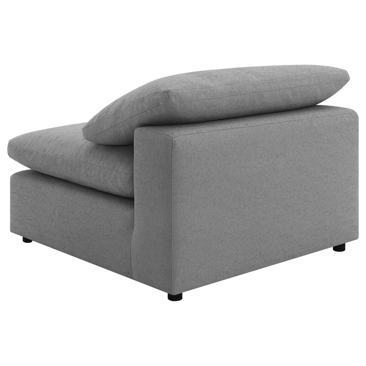 Coaster Furniture Raleigh 551754 Boucle Upholstered Armless Chair - Grey IMAGE 7