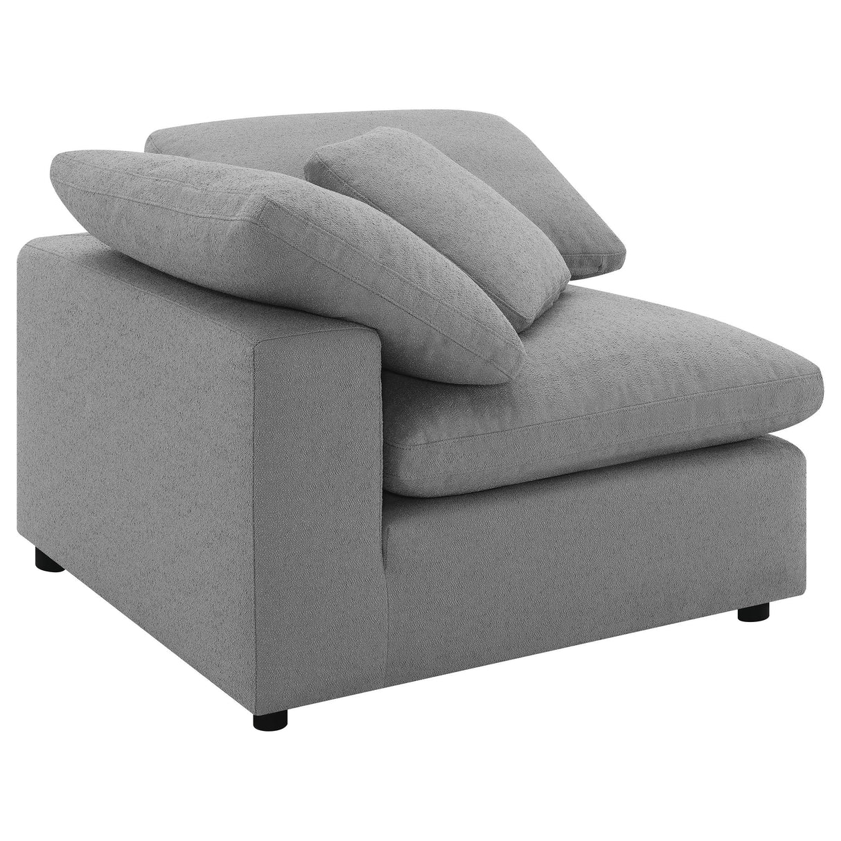 Coaster Furniture Raleigh 551755 Boucle Upholstered Corner Chair - Grey IMAGE 5