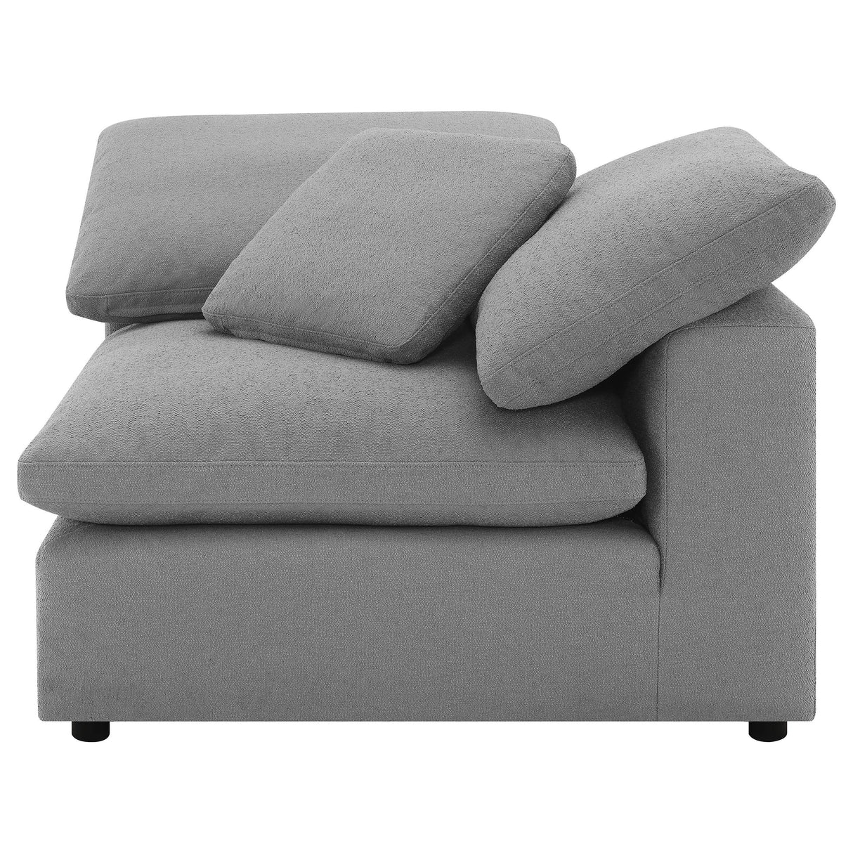 Coaster Furniture Raleigh 551755 Boucle Upholstered Corner Chair - Grey IMAGE 8