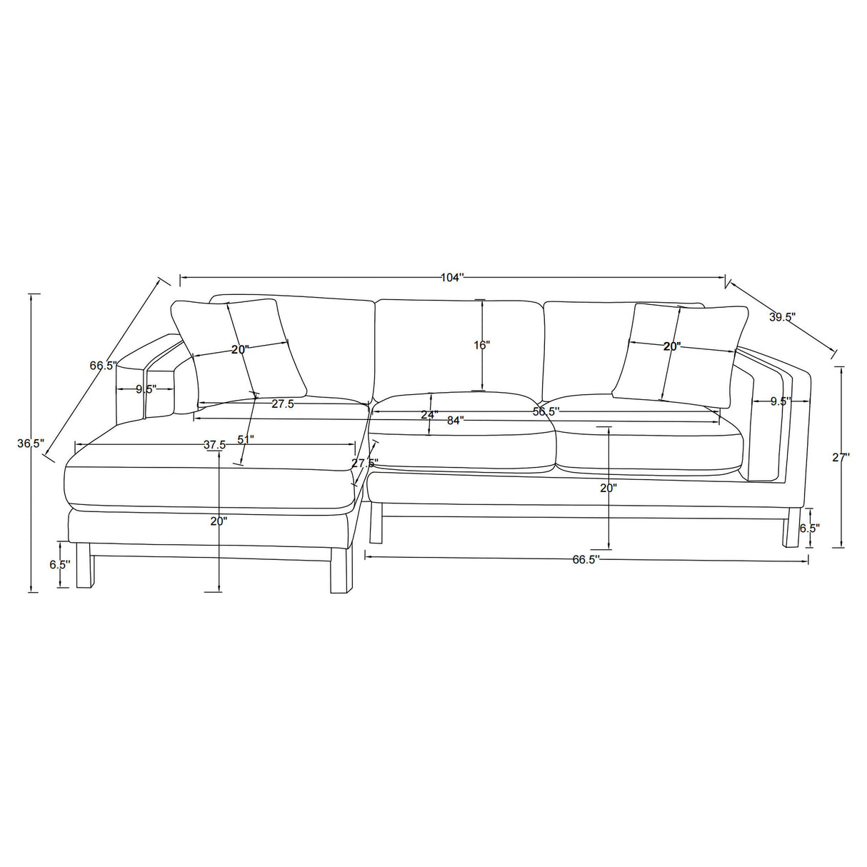 Coaster Furniture Geneva 551777 Boucle Upholstered Sectional Chaise Sofa - Sand IMAGE 18