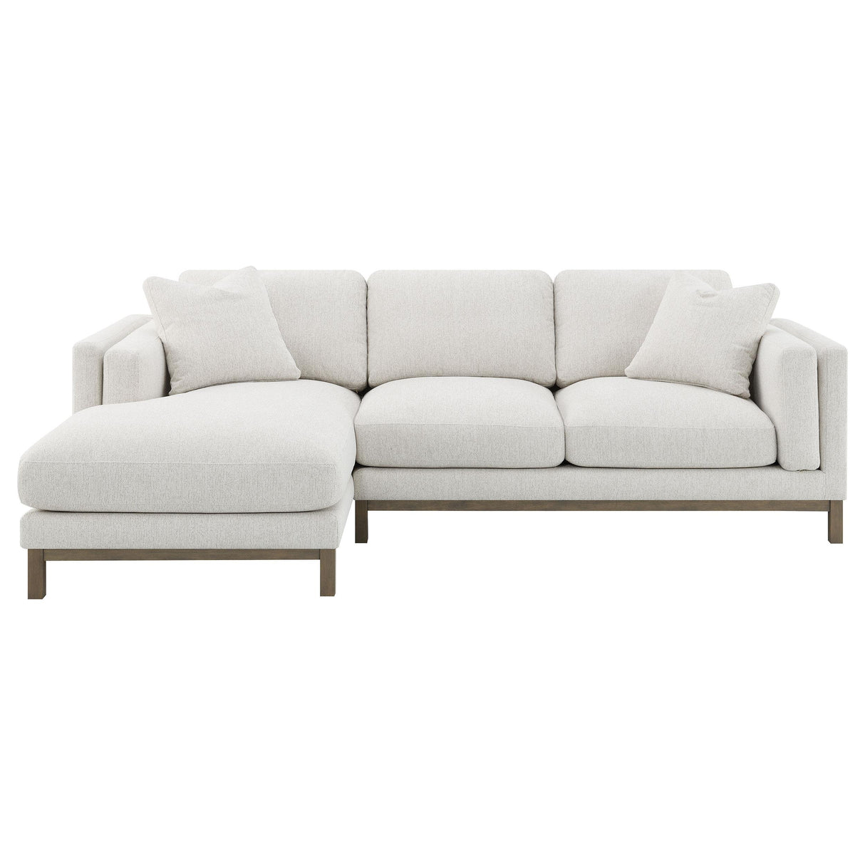 Coaster Furniture Geneva 551777 Boucle Upholstered Sectional Chaise Sofa - Sand IMAGE 7