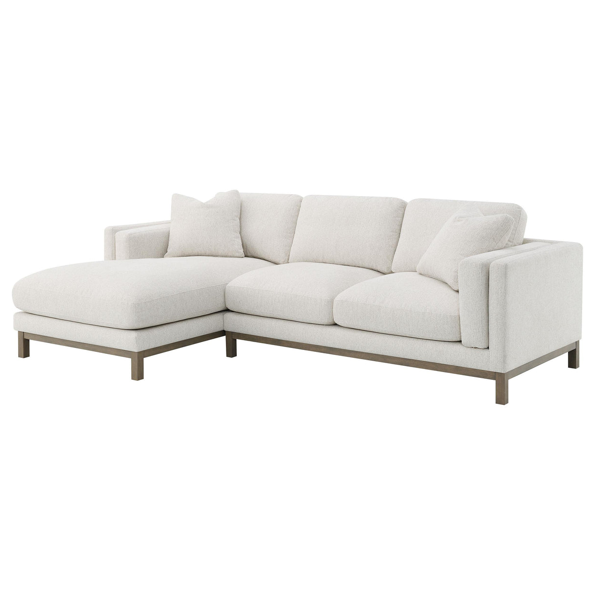 Coaster Furniture Geneva 551777 Boucle Upholstered Sectional Chaise Sofa - Sand IMAGE 9
