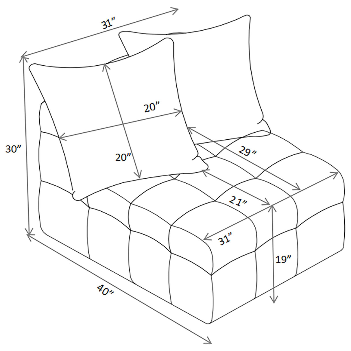Coaster Furniture Amara 551911 Upholstered Armless Chair IMAGE 6