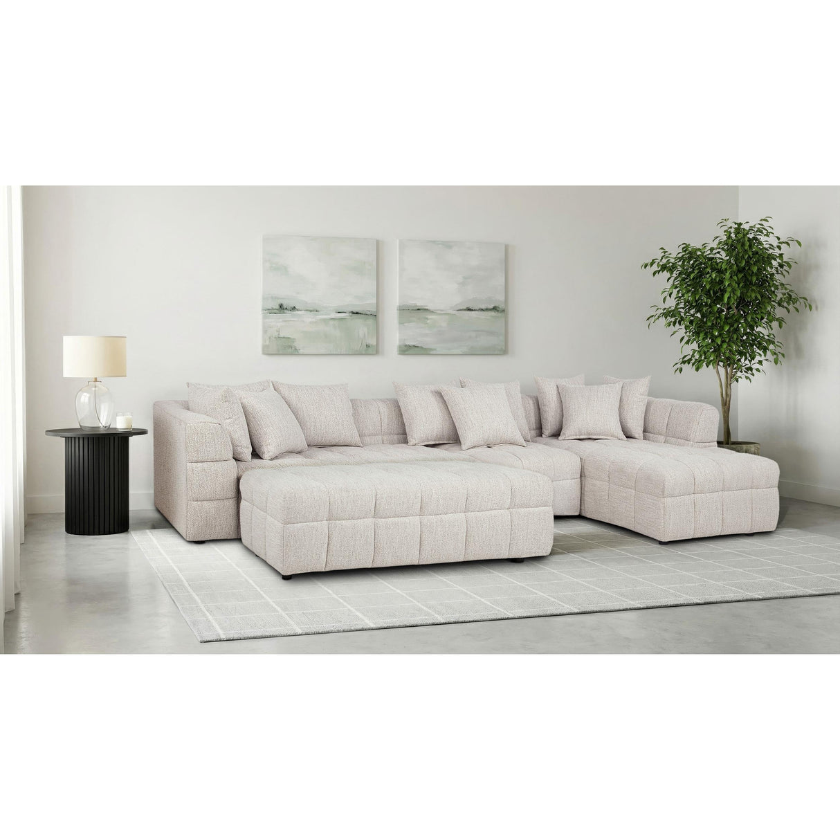Coaster Furniture Amara 551911-SET 4-Piece Upholstered Sectional Sofa IMAGE 4