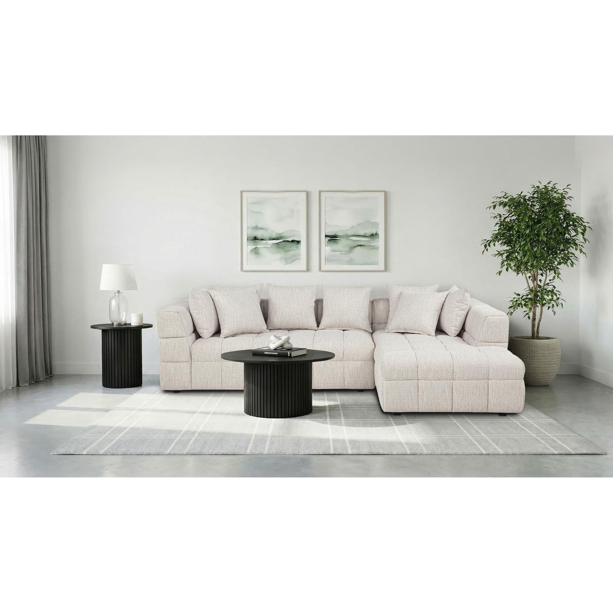 Coaster Furniture Amara 551911-SETB 2-Piece Upholstered Sectional Sofa IMAGE 2