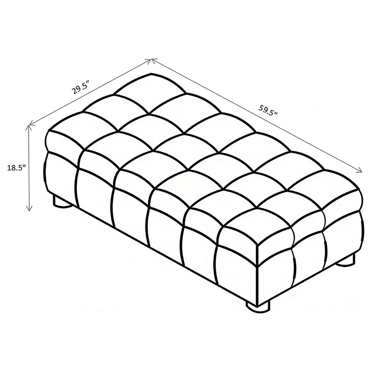 Coaster Furniture Amara 551913 Upholstered Ottoman IMAGE 5