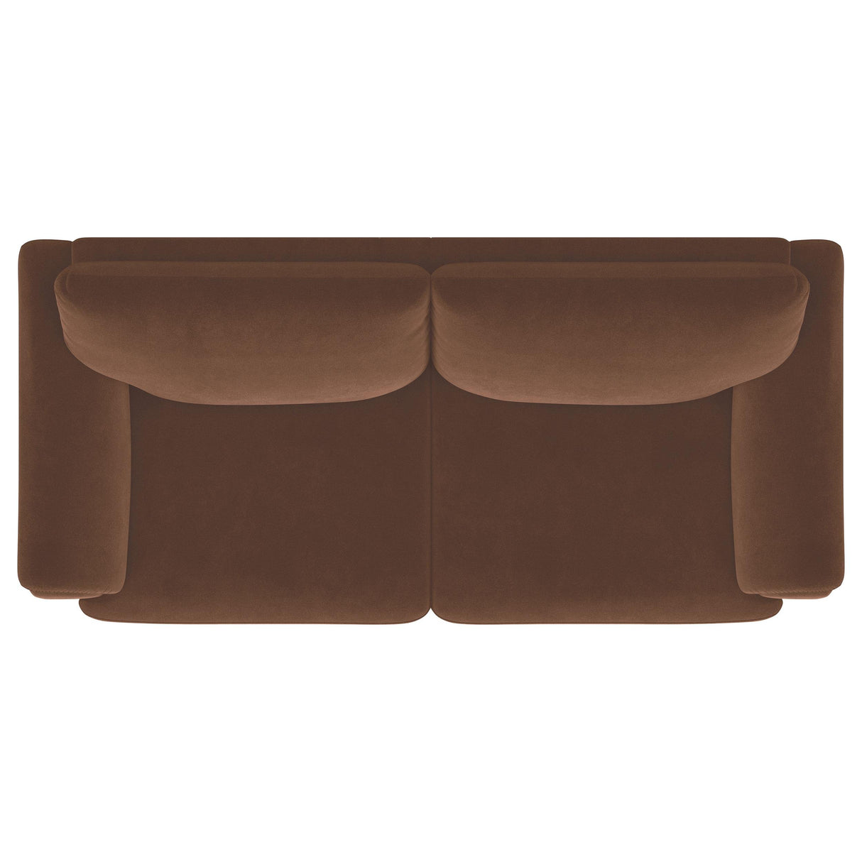 Coaster Furniture Selma 552101 Velvet Upholstered Crescent Arm Sofa - Rust IMAGE 12