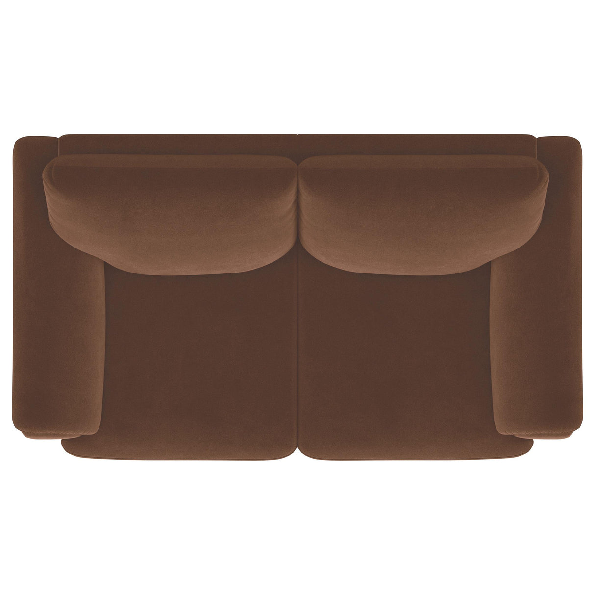 Coaster Furniture Selma 552102 Velvet Upholstered Crescent Arm Loveseat - Rust IMAGE 7