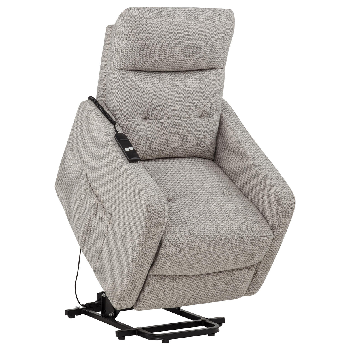 Coaster Furniture Dayes 600131P Upholstered Power Lift Recliner Chair - Taupe IMAGE 4