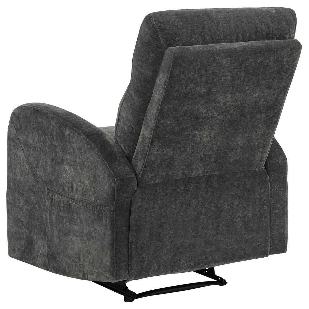 Coaster Furniture Hamilton 603376 Chenille Upholstered Manual Glider Recliner - Charcoal Grey IMAGE 10