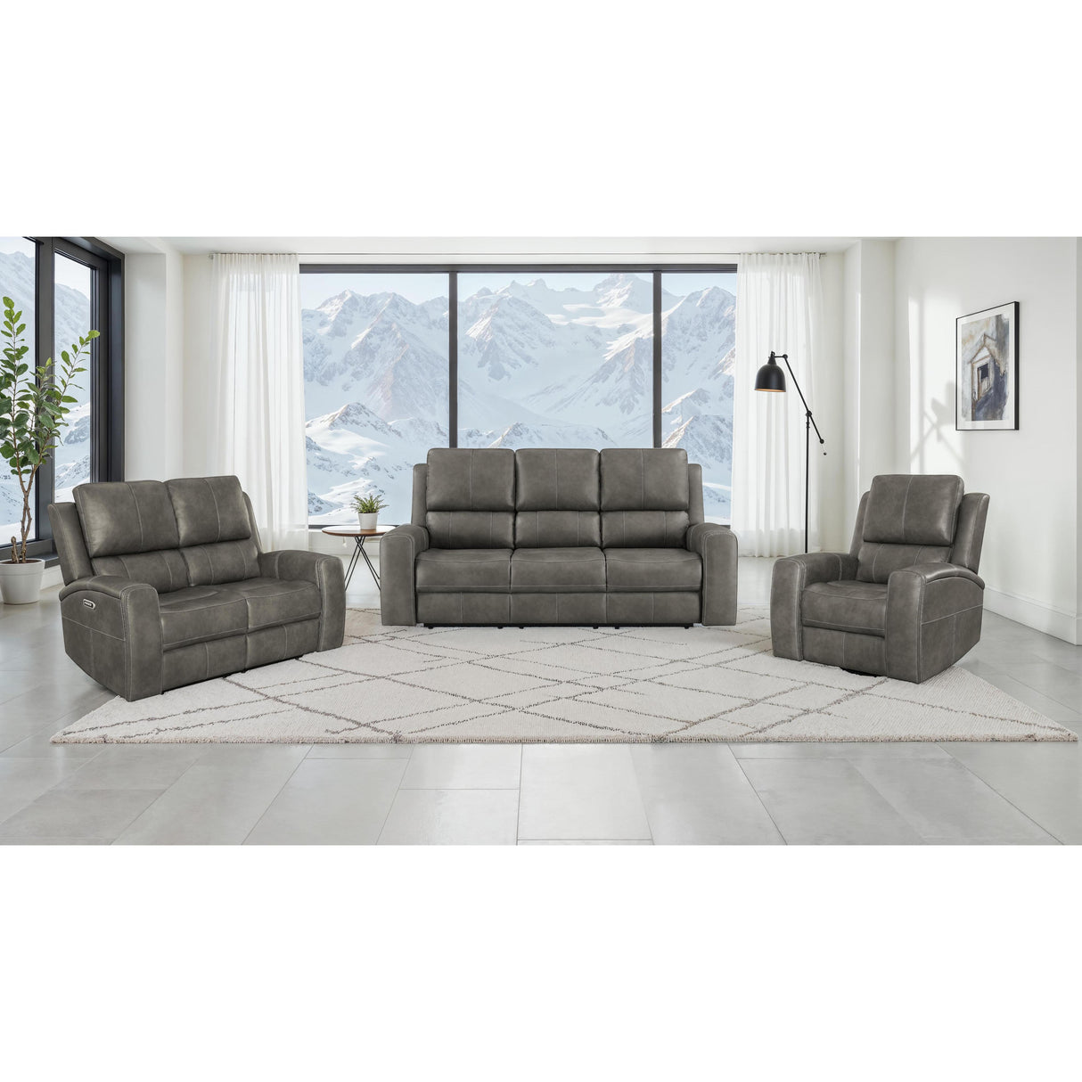 Coaster Furniture Brickston 603432PPP Triple Power Reclining Loveseat - Charcoal IMAGE 15