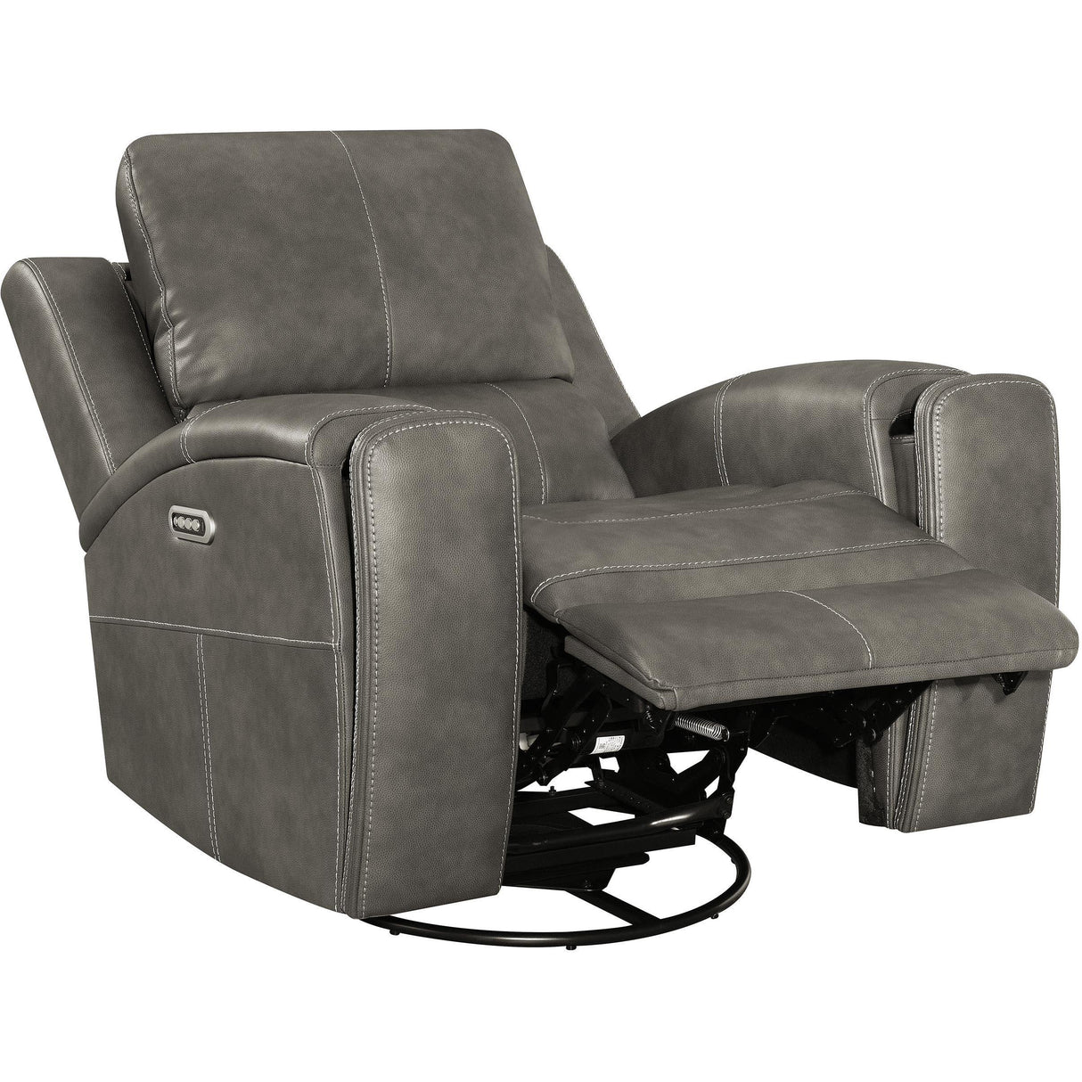 Coaster Furniture Brickston 603433PPP Triple Power Swivel Glider Recliner - Charcoal IMAGE 4