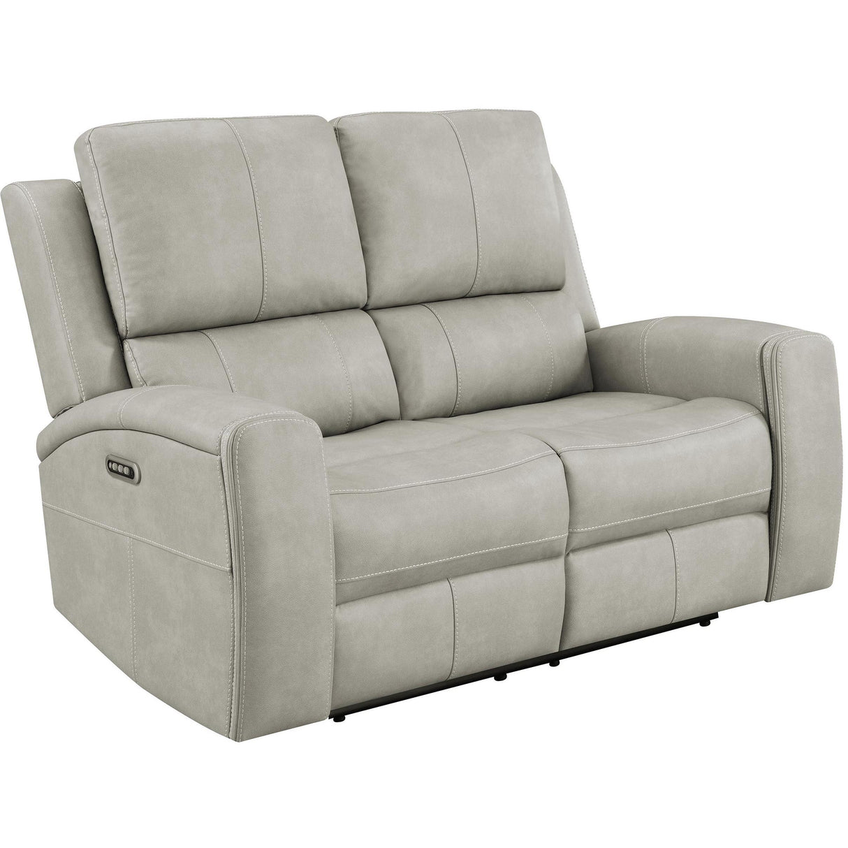 Coaster Furniture Brickston 603435PPP Triple Power Reclining Loveseat - Grey IMAGE 1