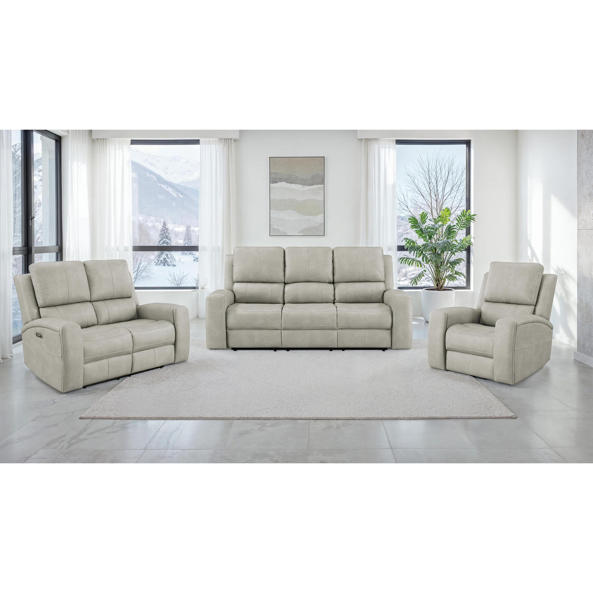 Coaster Furniture Brickston 603435PPP Triple Power Reclining Loveseat - Grey IMAGE 13
