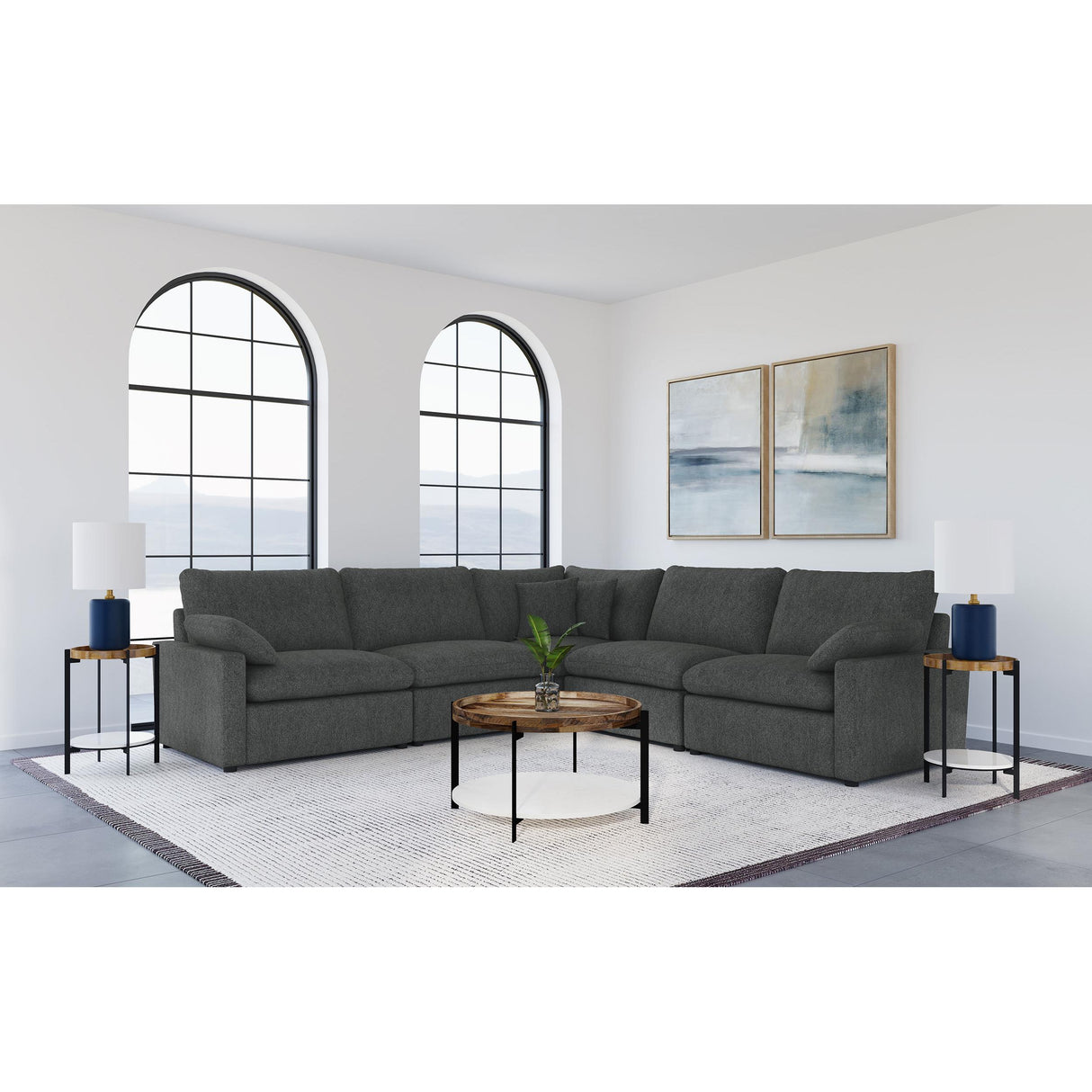 Coaster Furniture Collins 609530ARP Modular Power Armless Recliner - Dark Grey IMAGE 9